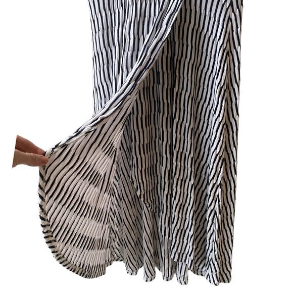 Anthropologie Paladino Maeve blue/ black and white midi stripped dress size S - Picture 6 of 13